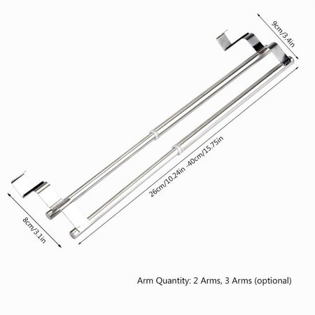 Details about Double Layers Stainless Steel Telescopic Towel Holder Rack Hanger Organizer BG Details about Double Layers Stainless Steel Telescopic Towel Holder Rack Hanger Organizer BG